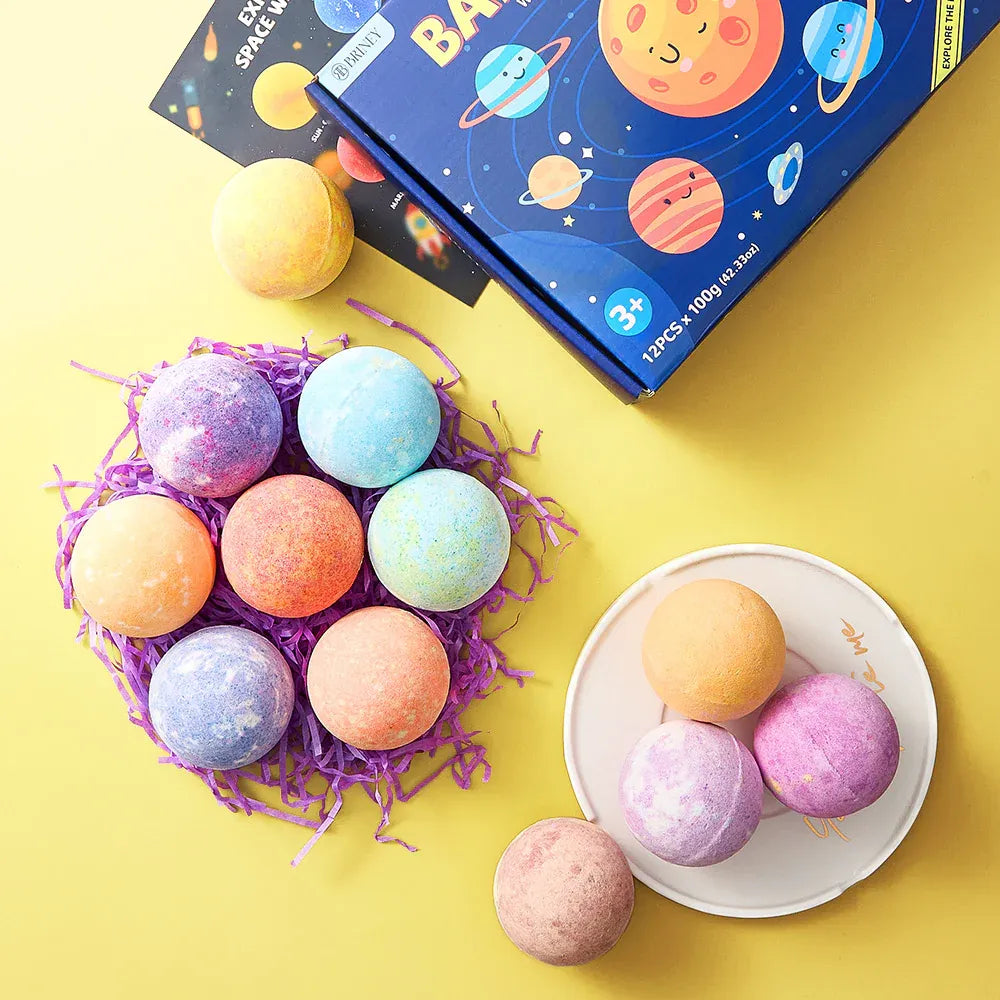 Bath salt ball set with multiple scents